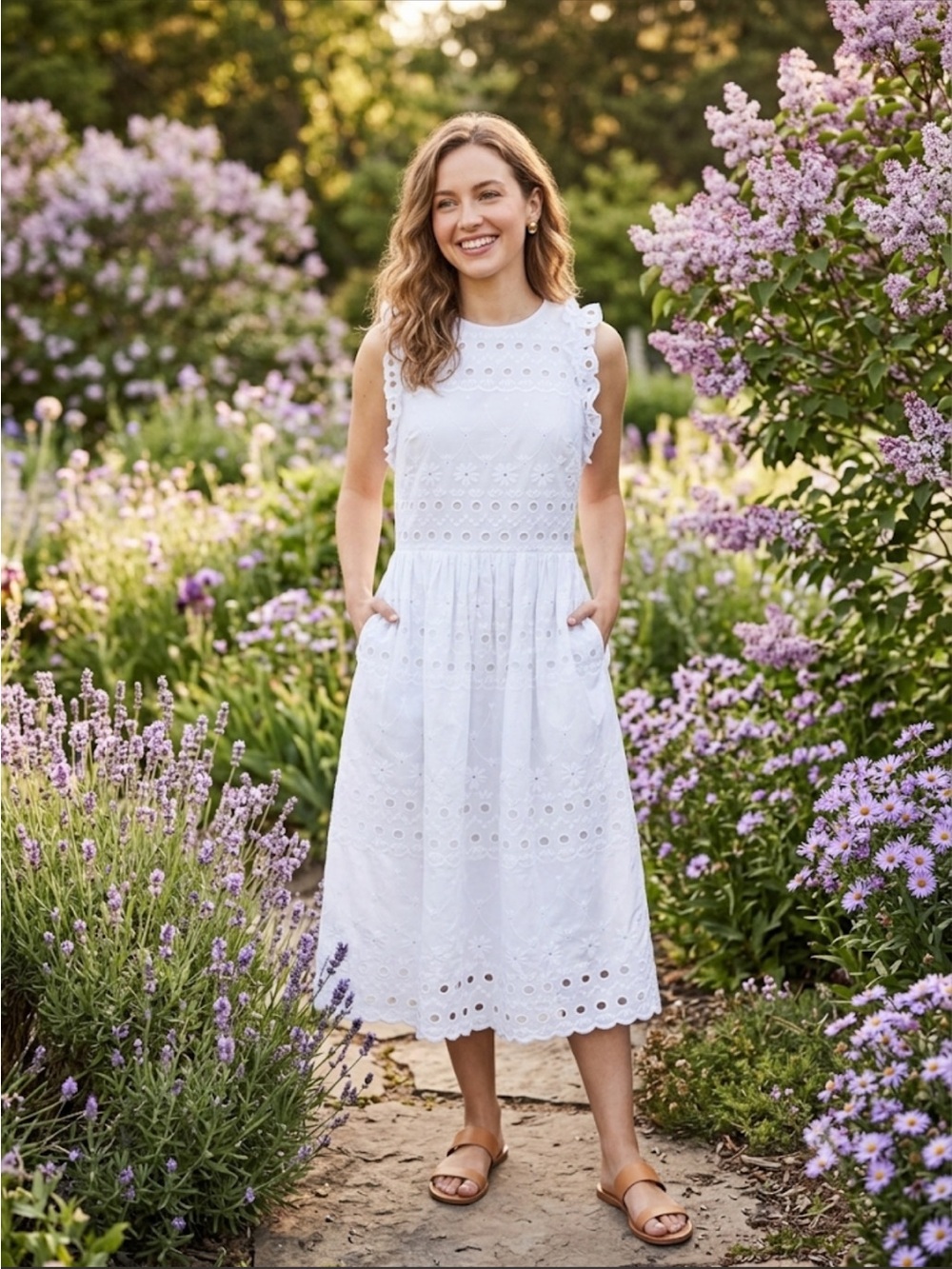 kate spade white embroidered eyelet dress size 0